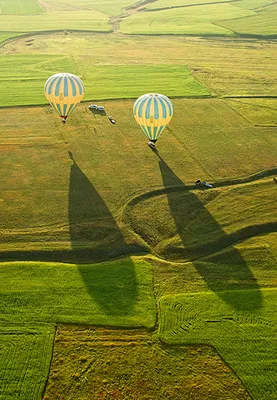 Картинки Турция Воздушный шар Cappadocia Природа Поля