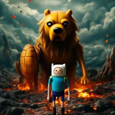 Ростовая фигура Джейк (Jake) Время приключений (Adventure time) 701х1008 мм  - купить по выгодной цене | Магазин шаблонов Принт100