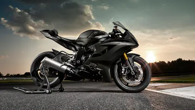 Moto Yamaha R6 color negro | Wallpapers.ai