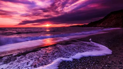 Обои на телефон закат на море | Sunset wallpaper, Sky aesthetic, Beach  wallpaper