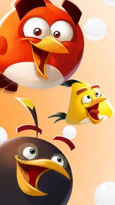 Новогодние и зимние обои для телефонов с Angry Birds - YouLoveIt.ru