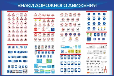 Купить Стенд Знаки дорожного движения запрещающие, знаки приоритета в  сине-голубых тонах 750*1000мм 📄 с доставкой по Беларуси | интернет-магазин  СтендыИнфо.РФ