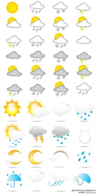 Знаки погоды иллюстрация вектора. иллюстрации насчитывающей пасмурно -  30844421